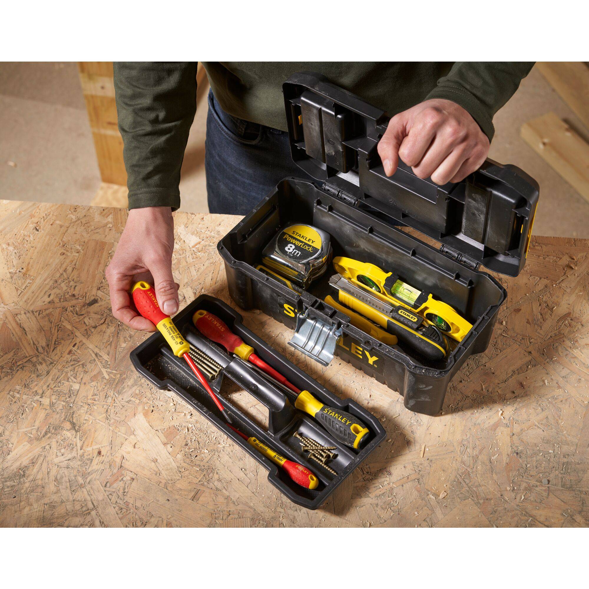 stanley - STANLEY Boite à outils Classic Line 30 cm Attaches métal - STST1-75515 - Imagen 3