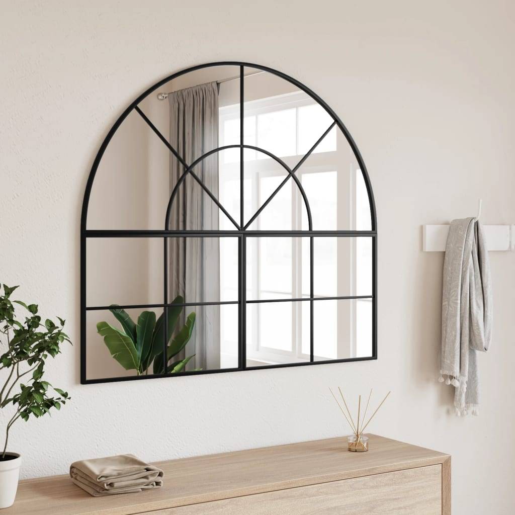 Maison Chic - Miroir mural noir 100x90 cm arche fer Maison Chic - Image 2