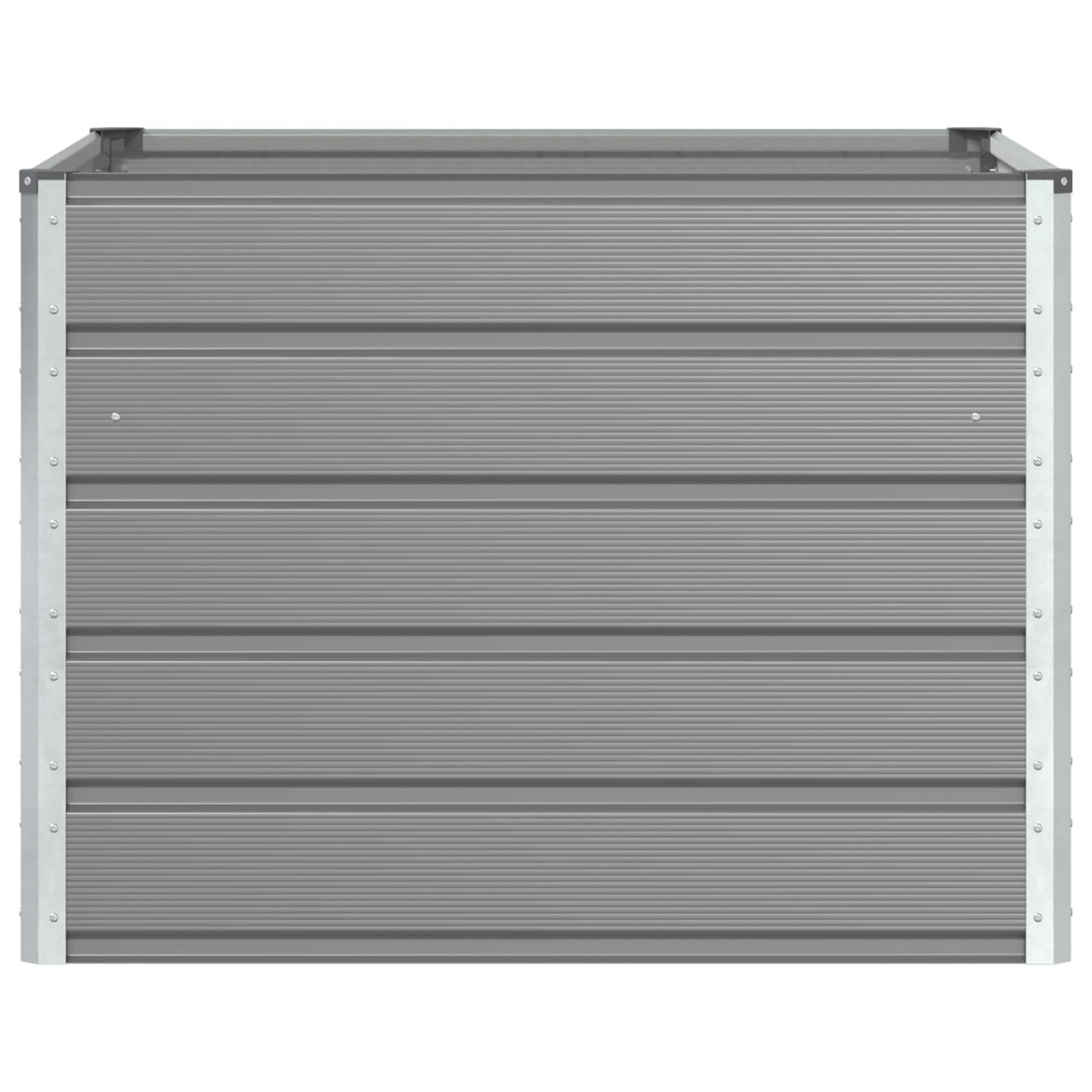 Helloshop26 - Jardinière moderne 100 x 100 x 75 cm durable et pratique pour terrasse et jardin en acier gris clair - Image 2