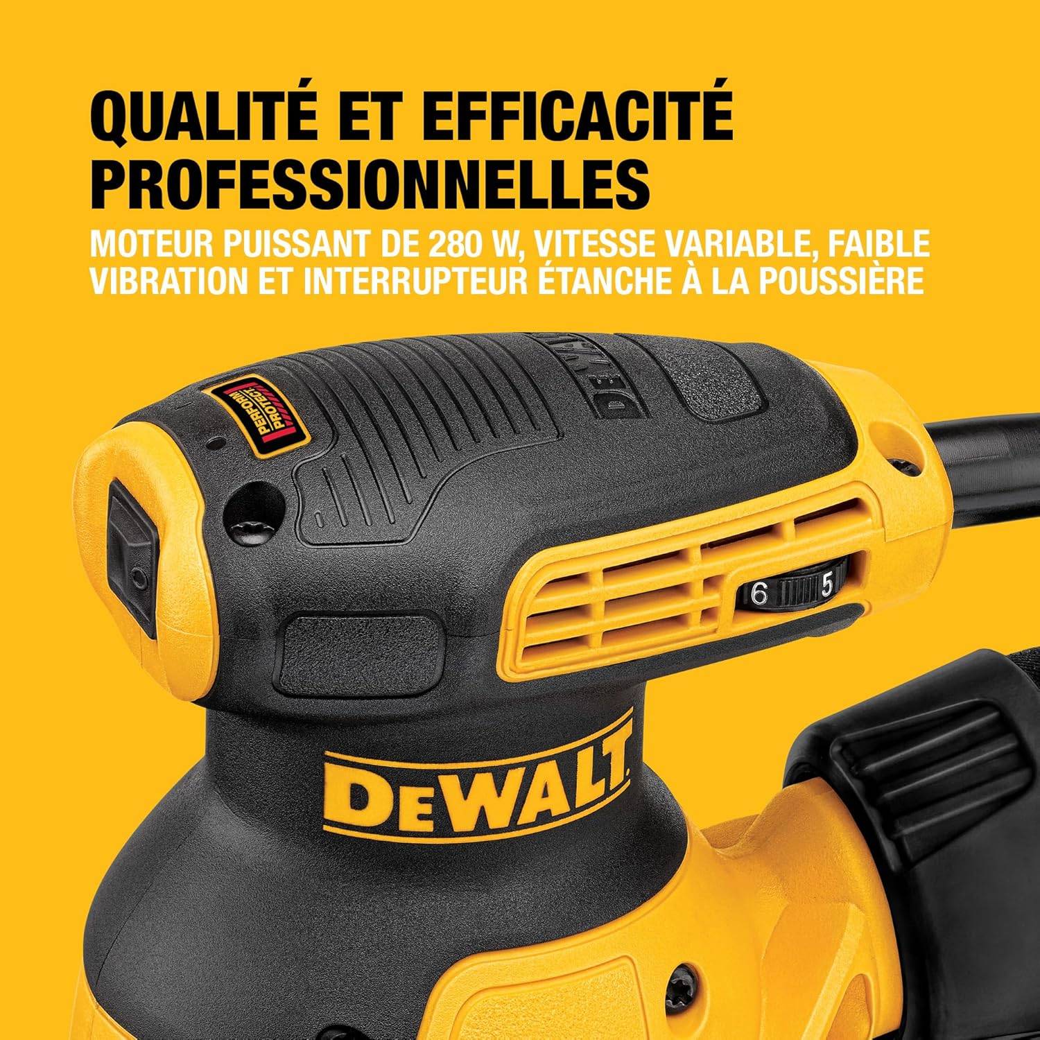 Ponceuse excentrique 280 W - 125 mm - DEWALT - DWE6423-QS - Image 10