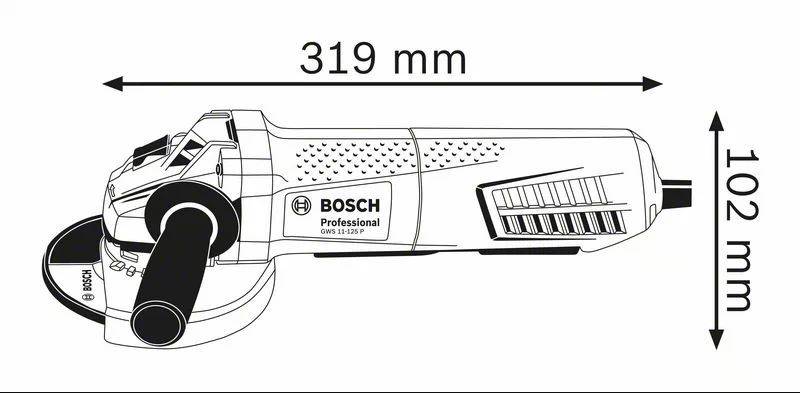 Bosch Professional - Meuleuses angulaires BOSCH 125 MM 1100W GWS 11-125 P Professional - 060179220A - Imagen 2