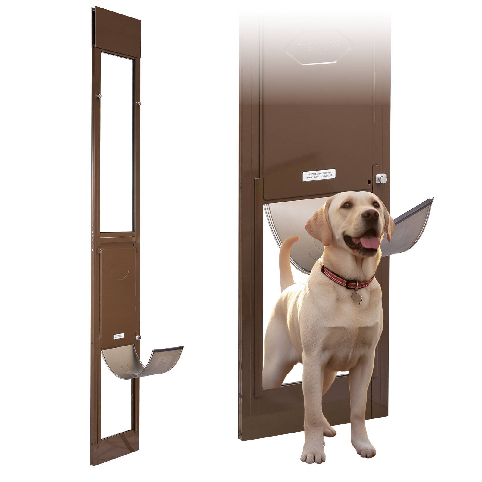 VEVOR Chatière pour Chien pour Porte Coulissante en Verre Hauteur 1927-2040 mm - Image 1