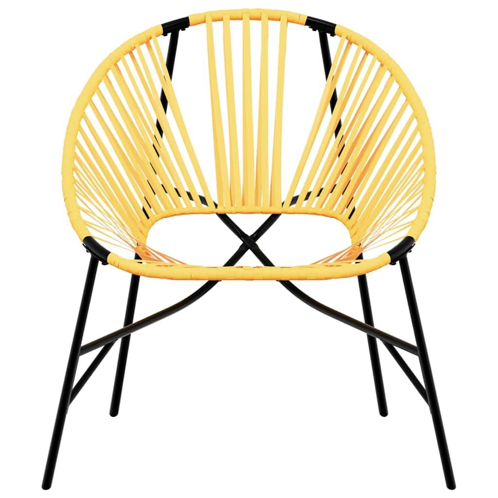 Vidaxl - Lot de 3 Chaise de jardin noir et jaune résine tressée vidaXL 4009295 - Image 6