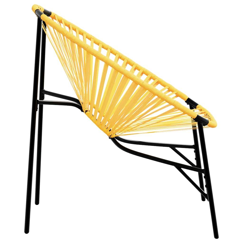 Vidaxl - Lot de 3 Chaise de jardin noir et jaune résine tressée vidaXL 4009295 - Image 8