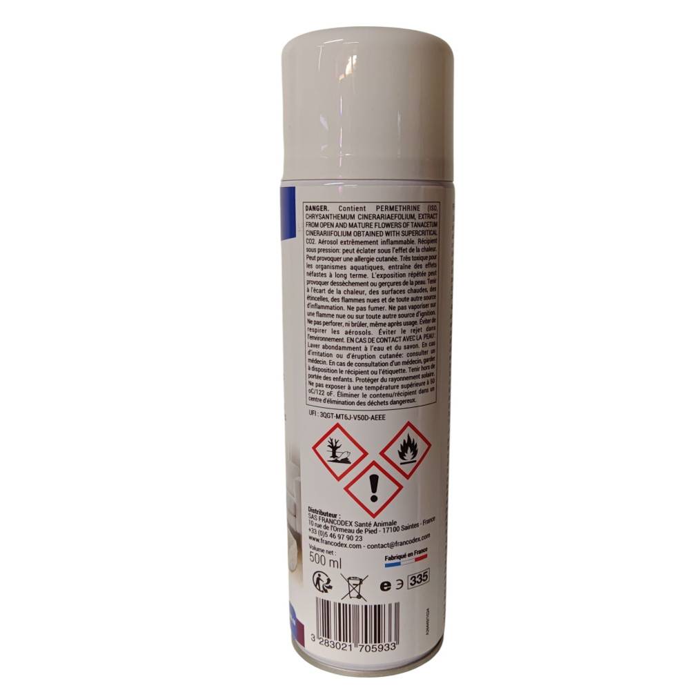 Francodex - Aérosol insecticide habitat contre puces et acariens, 500 ml - Francodex - Image 5