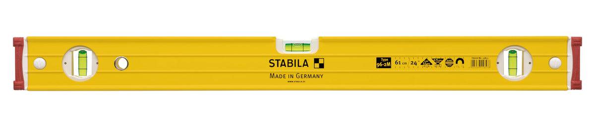 Stabila - Niveau à bulle STABILA Type 96-2 fioles - m 100cm - Aimant aux terres rares - 15855 - Image 3