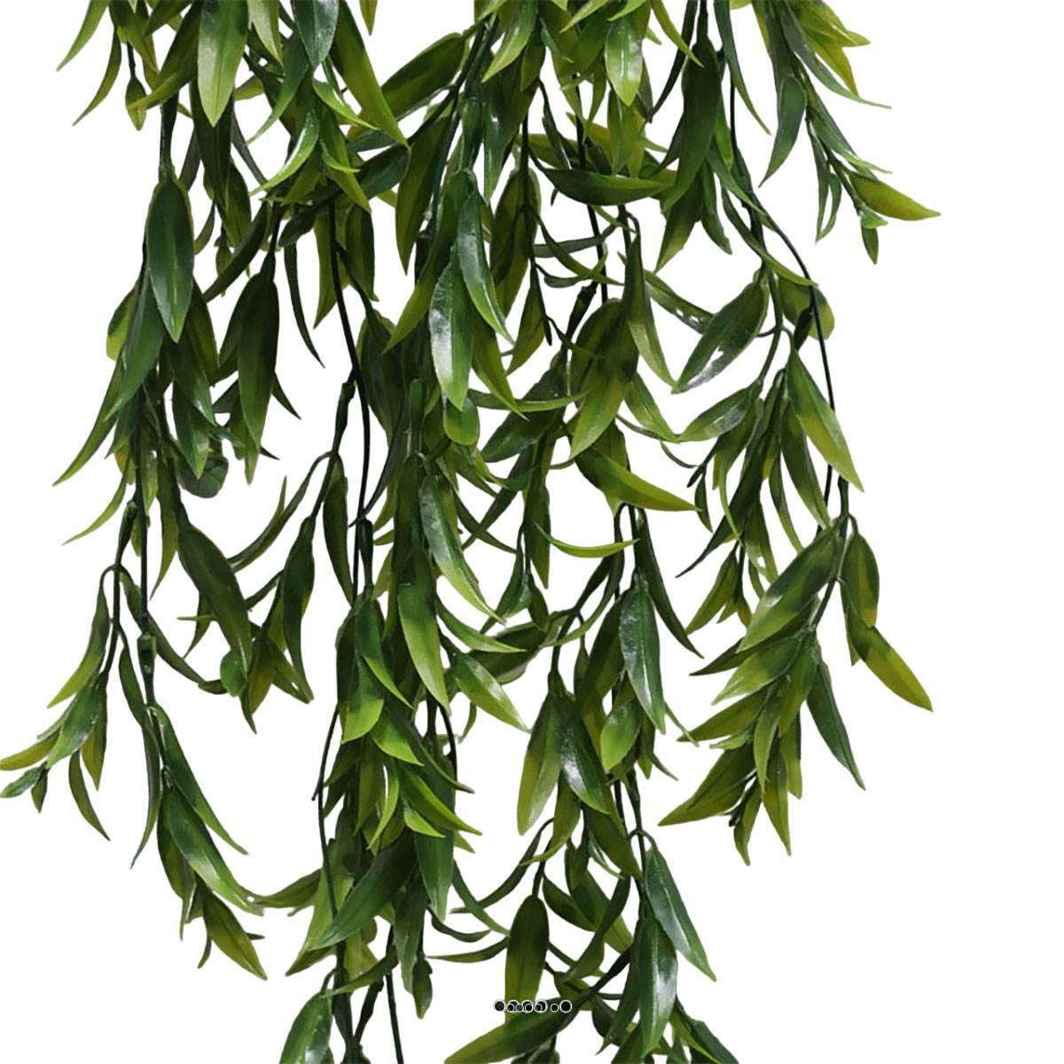 Chute de bambou artificiel L 100 cm en plastique vert - Image 3