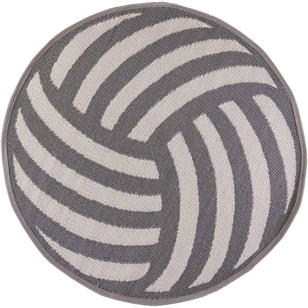 Esschert Design - Tapis de jardin rond en polypropylène recyclé Noeud - Imagen 2