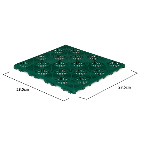 Lot de 10 dalles caillebotis de jardin vert 29.5x29.5 CM - Image 3