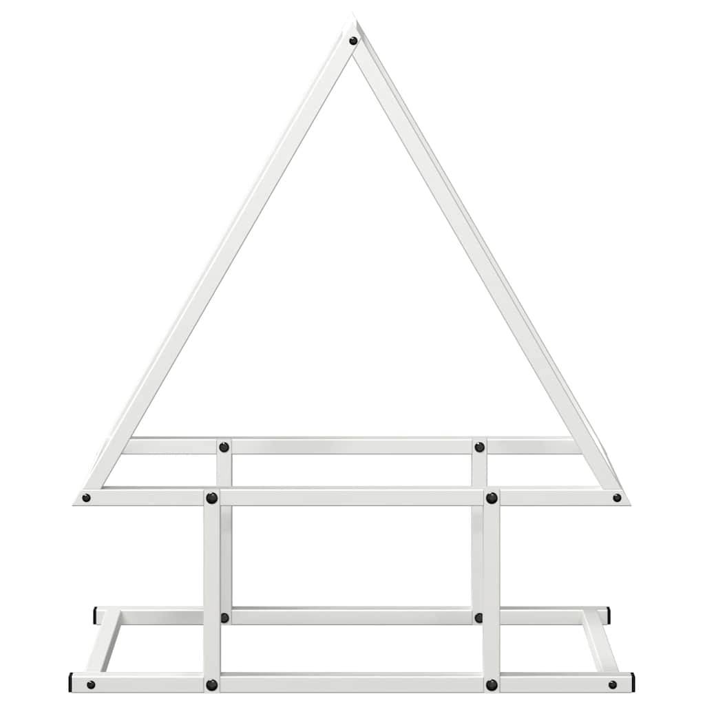 Porte-bûches en acier design pour cheminée intérieure Blanc 50x25x60 cm – ComfortXL Outdoor Living - Image 5