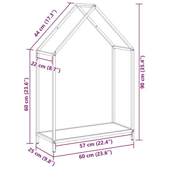 Range-bûches vertical acier intérieur Anthracite 60x25x90 cm – ComfortXL Outdoor Living - Image 3