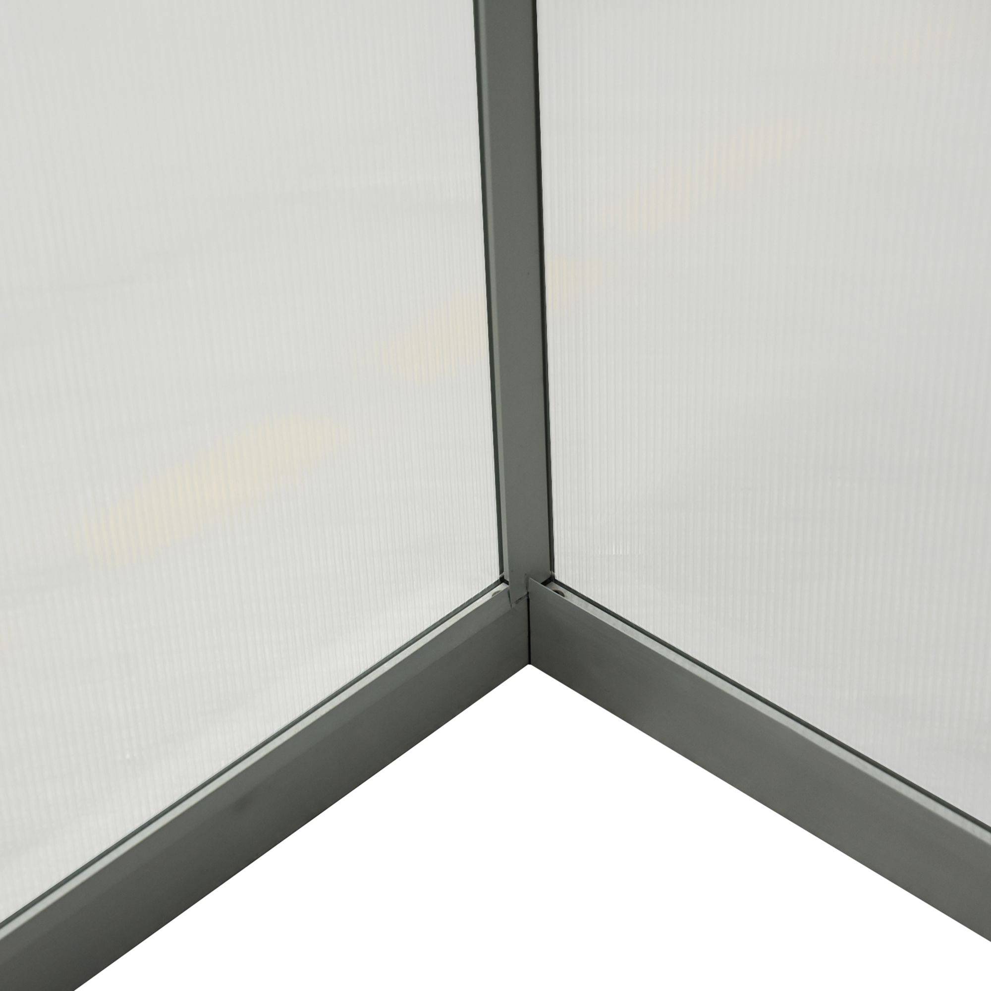 Outsunny - Serre de Jardin 3x2m 5,5m² fondation lucarne porte loquet aluminium polycarbonate - Outsunny - Image 6