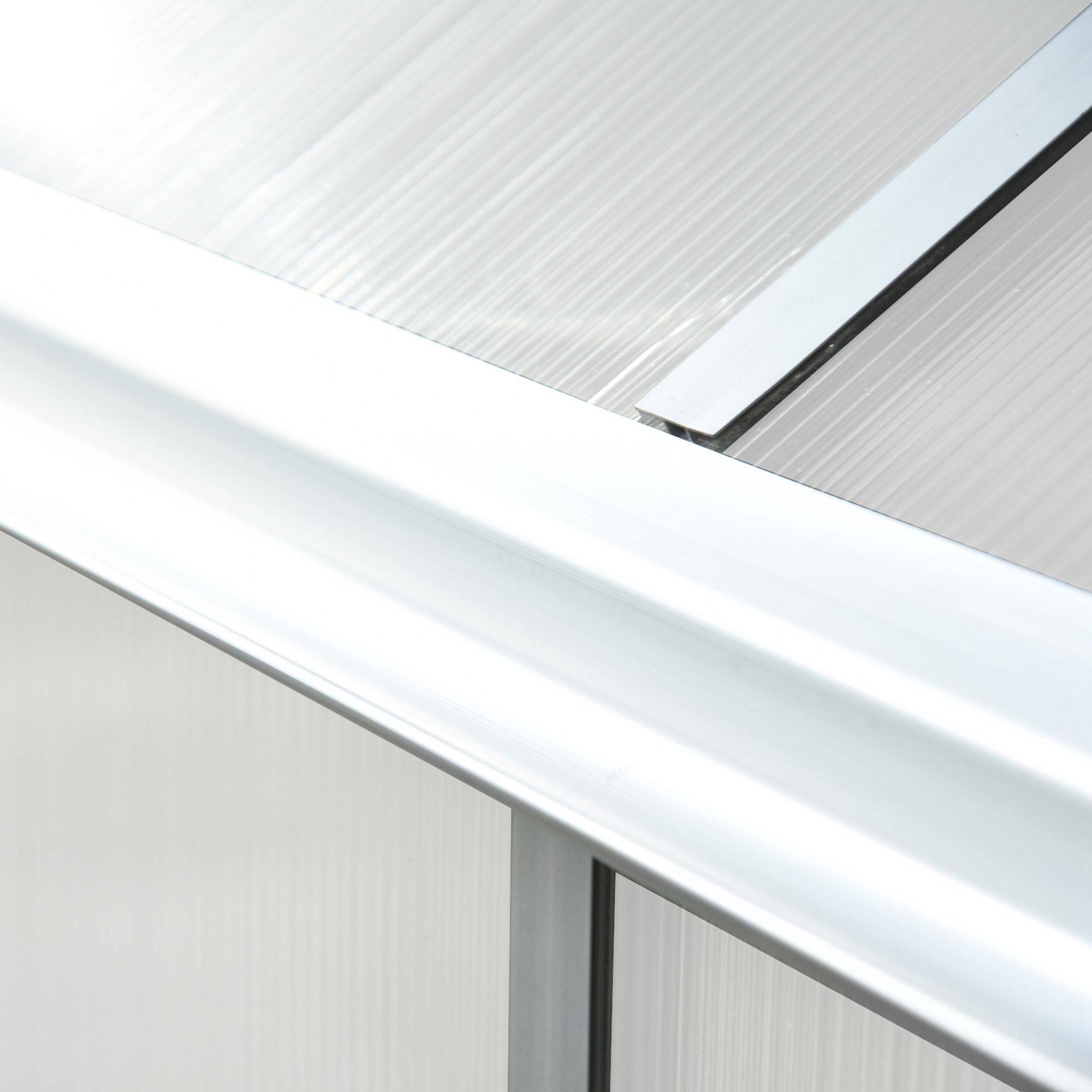 Outsunny - Serre de Jardin 3x2m 5,5m² fondation lucarne porte loquet aluminium polycarbonate - Outsunny - Image 5