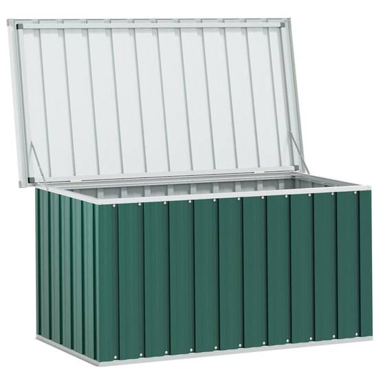 Grand Coffre de Rangement en Acier Galvanisé Résistant pour Jardin Extérieur Vert 129x67x65 cm – ComfortXL Outdoor Living - Image 5