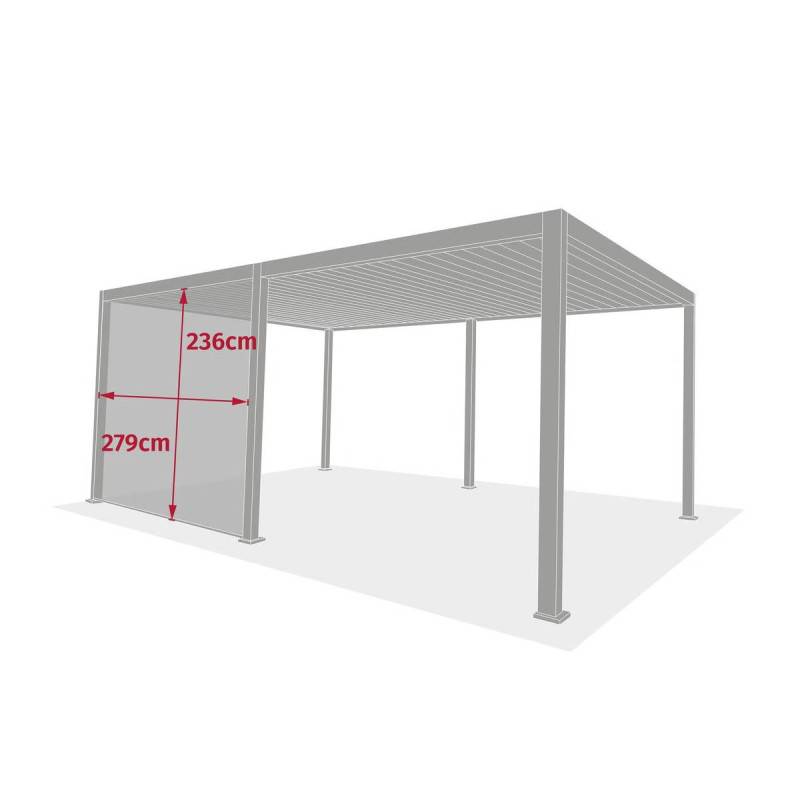 Hesperide - Store pour Pergola bioclimatique Evora pour Evora 6x3,6 m argile - Hespéride - Image 2