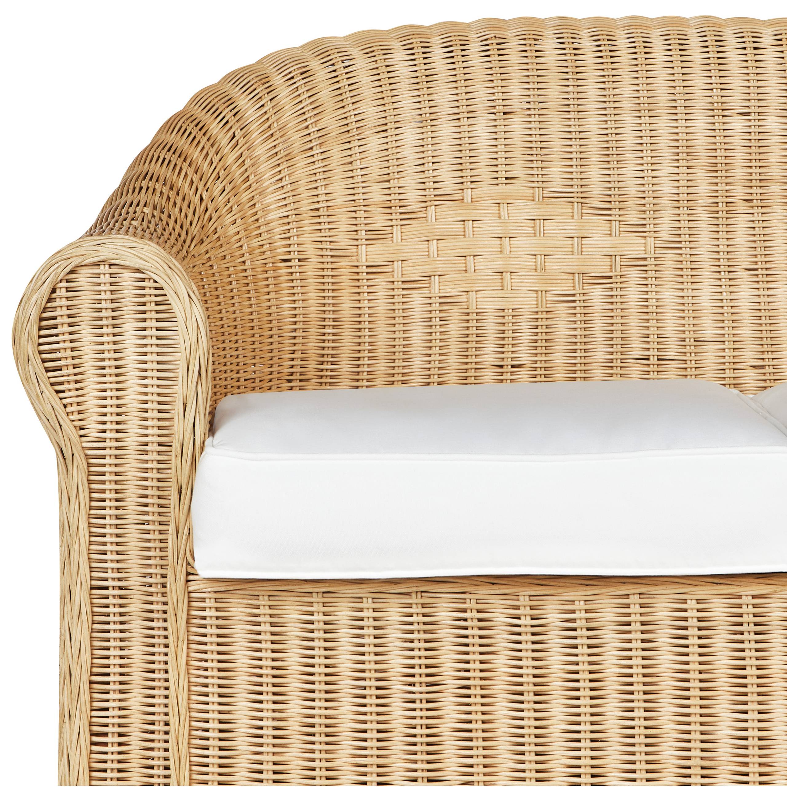 Beliani - Canapé de jardin, 3 Personnes Rotin Naturel LIVADEIA - Beliani - Imagen 9