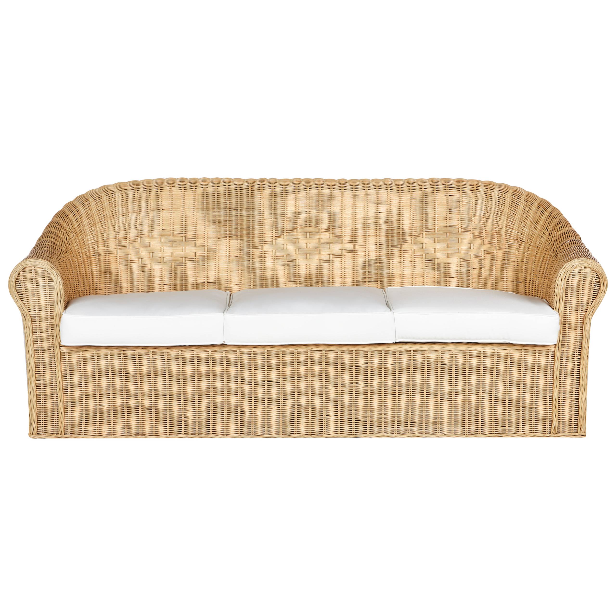 Canapé de jardin Rotin Naturel LIVADEIA - Beliani - Image 1