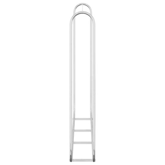 Abri-bûches extérieur acier galvanisé grande capacité pour jardin 200x25x150 cm Argenté - ComfortXL Outdoor Living - Image 5