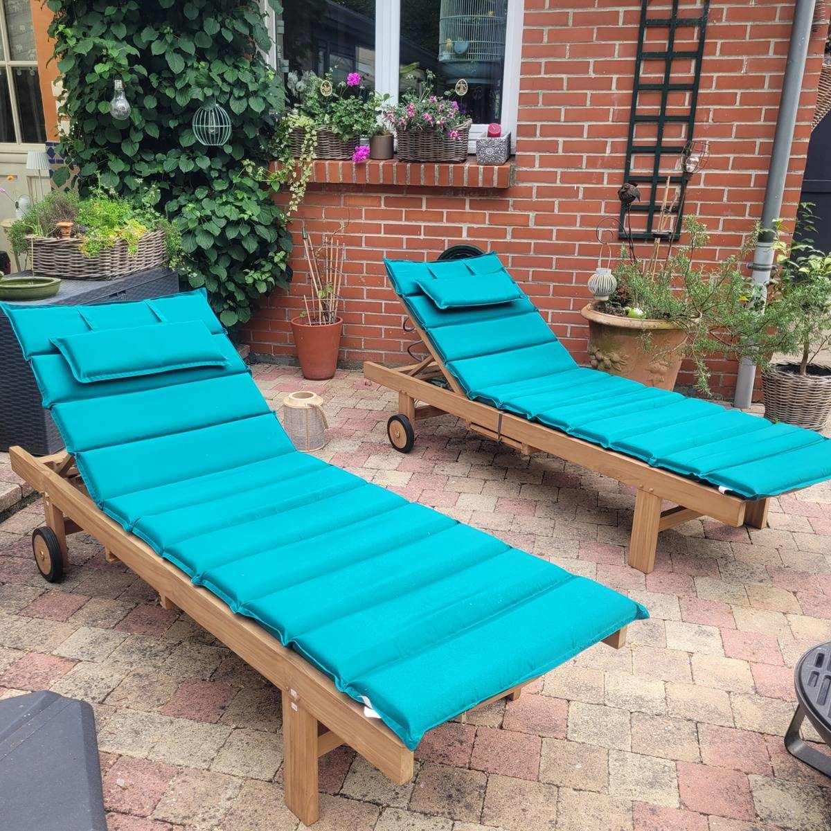 Matelas bleu canard pour bain de soleil - TECK'Attitude - Imagen 2