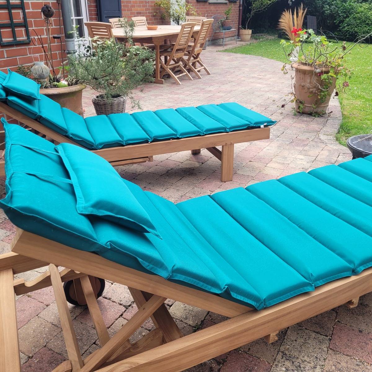 Matelas bleu canard pour bain de soleil - TECK'Attitude - Imagen 4