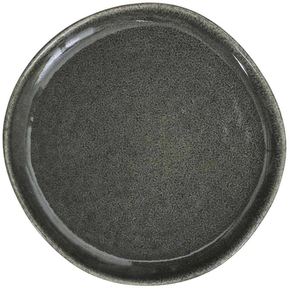 The Home Deco Factory - Assiette en grès vert Black Forest (Lot de 6) Assiette plate - 21 cm - Imagen 3