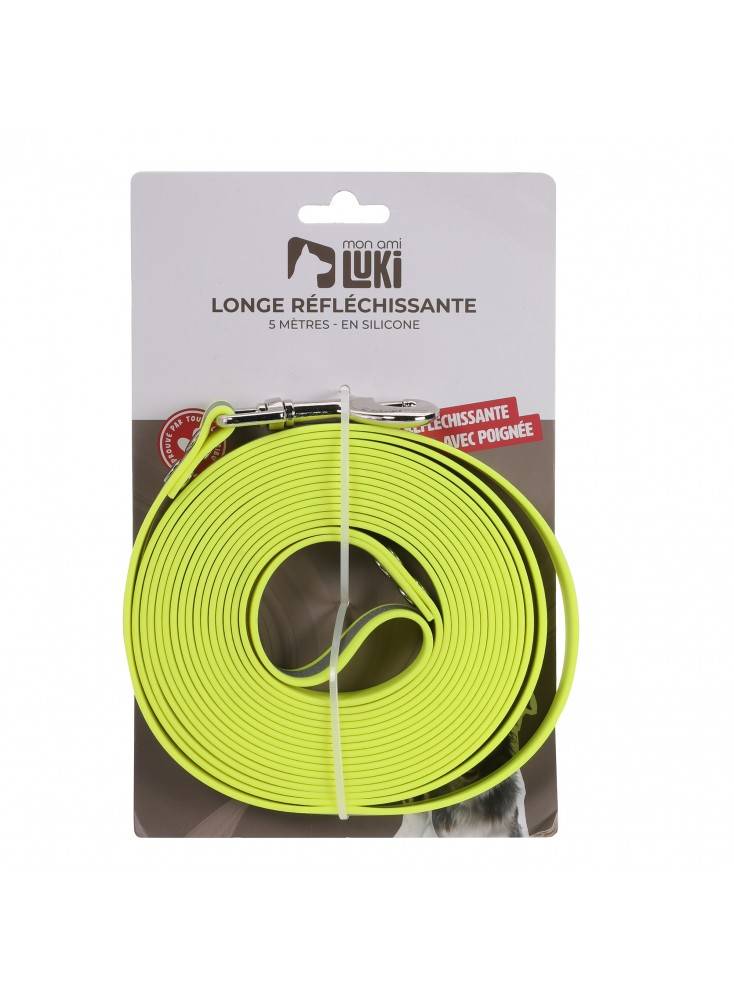 Longe reflechissante silicone JAUNE FLUORESCENT - Mon Ami Luki - Image 1