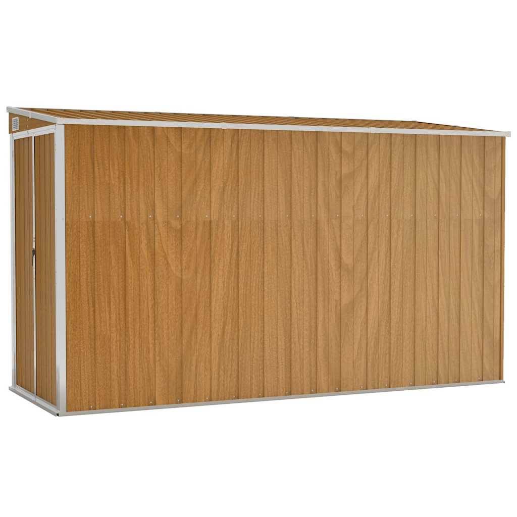 PANGIVO - Abri de jardin mural avec double porte - Acier galvanisé - Marron - Surface au sol 3,4m² - PANGIVO - Image 1