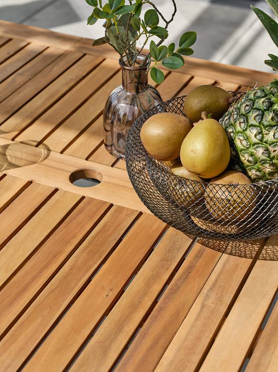 Table de jardin ORSINO alu anthracite - ACACIA - REMARQUABLE - Image 4