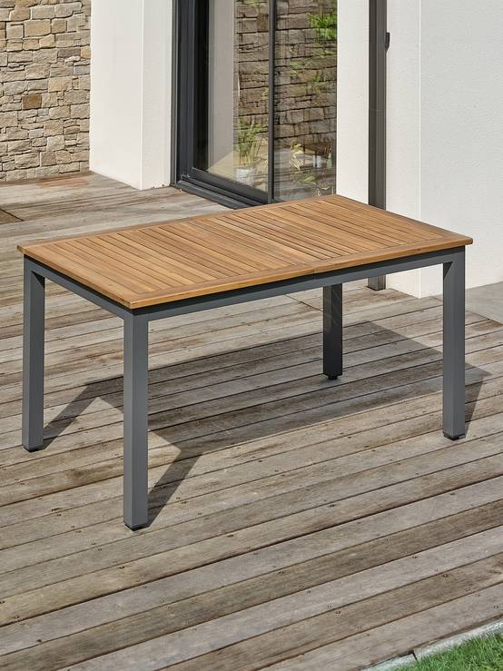 Table de jardin ORSINO alu anthracite - ACACIA - REMARQUABLE - Image 3