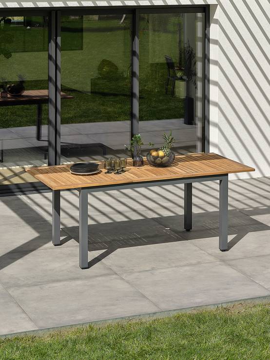Table de jardin ORSINO alu anthracite - ACACIA - REMARQUABLE - Image 2