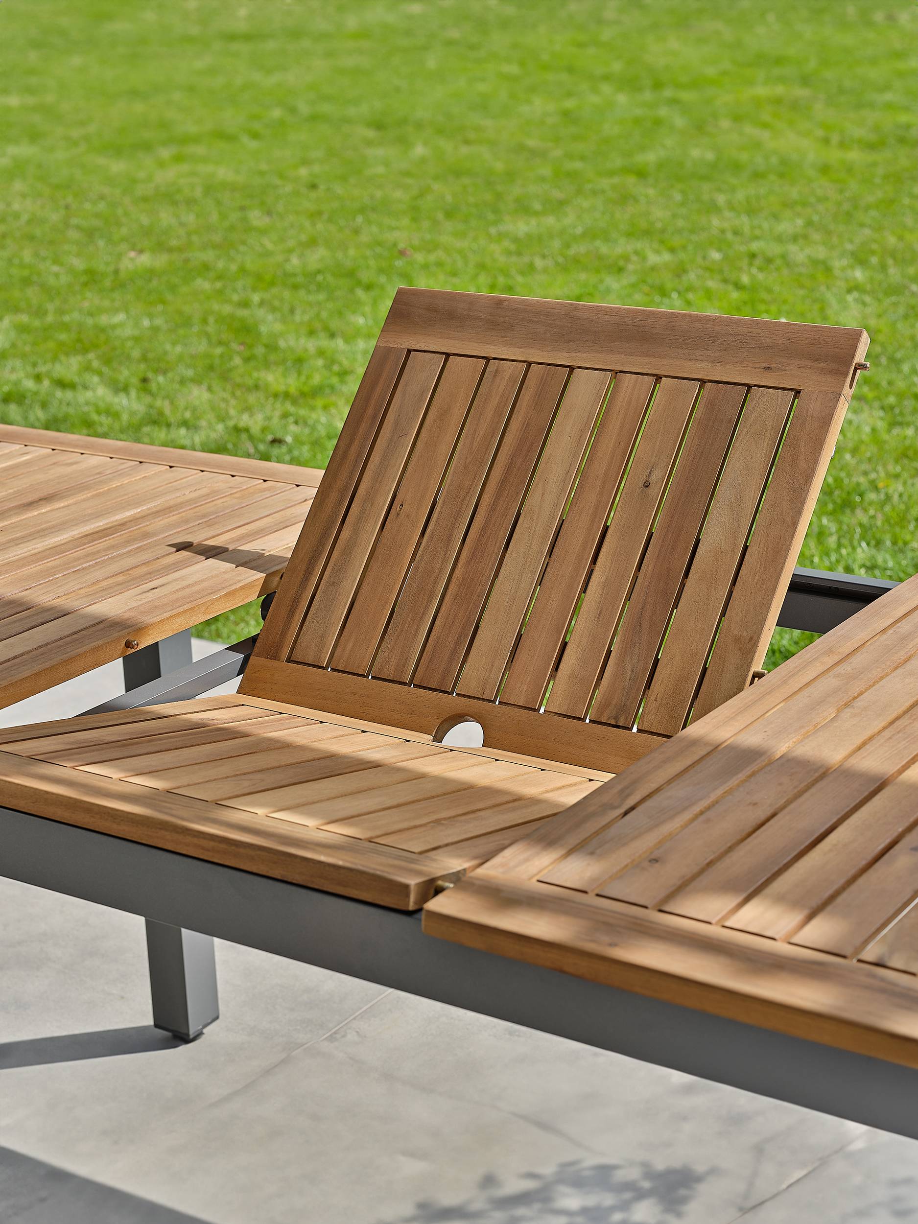Table de jardin ORSINO alu anthracite - ACACIA - REMARQUABLE - Image 5