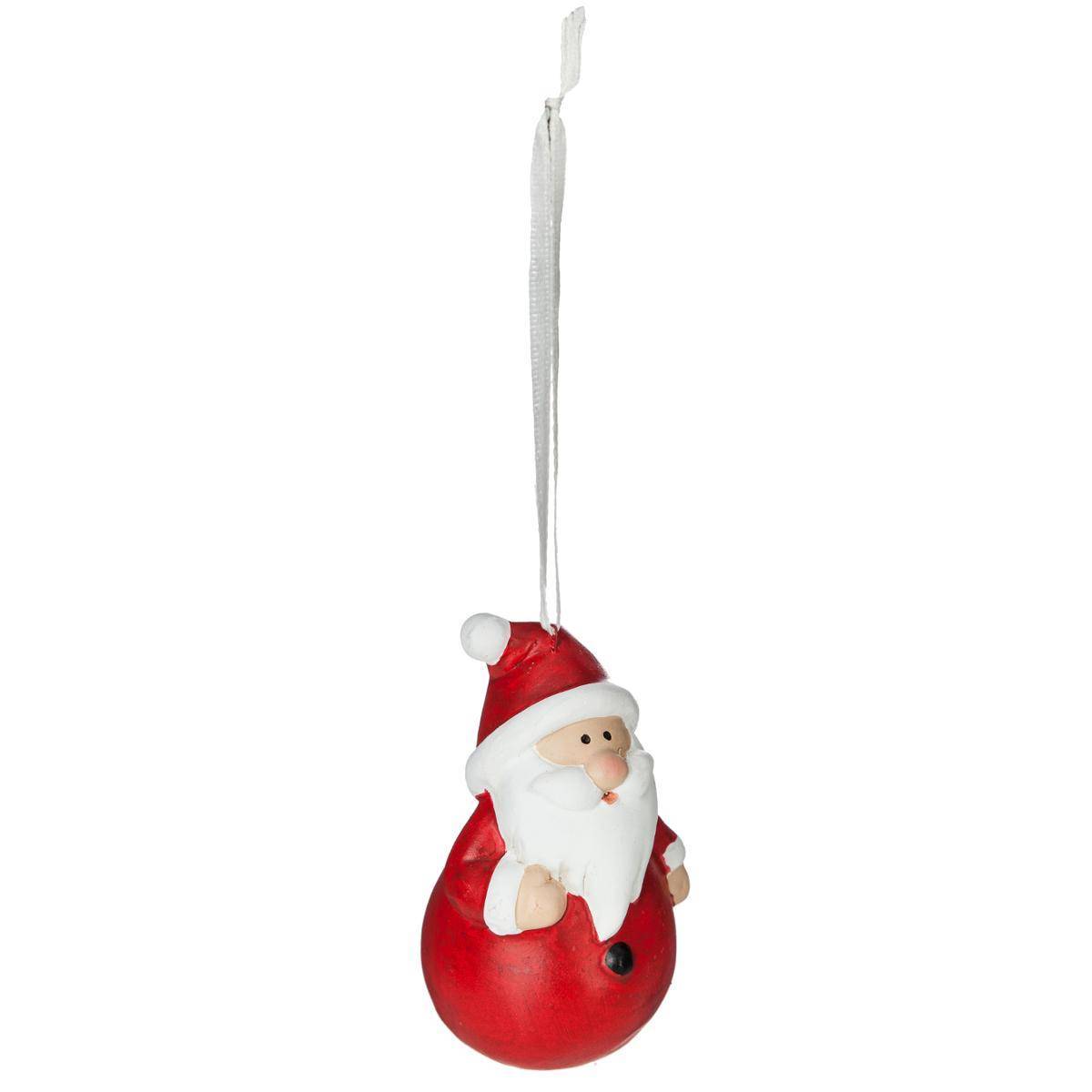 Fééric Lights & Christmas - Sujet bonhomme de neige père Noël H.8cm céramique - Feeric Lights & Christmas - Imagen 1