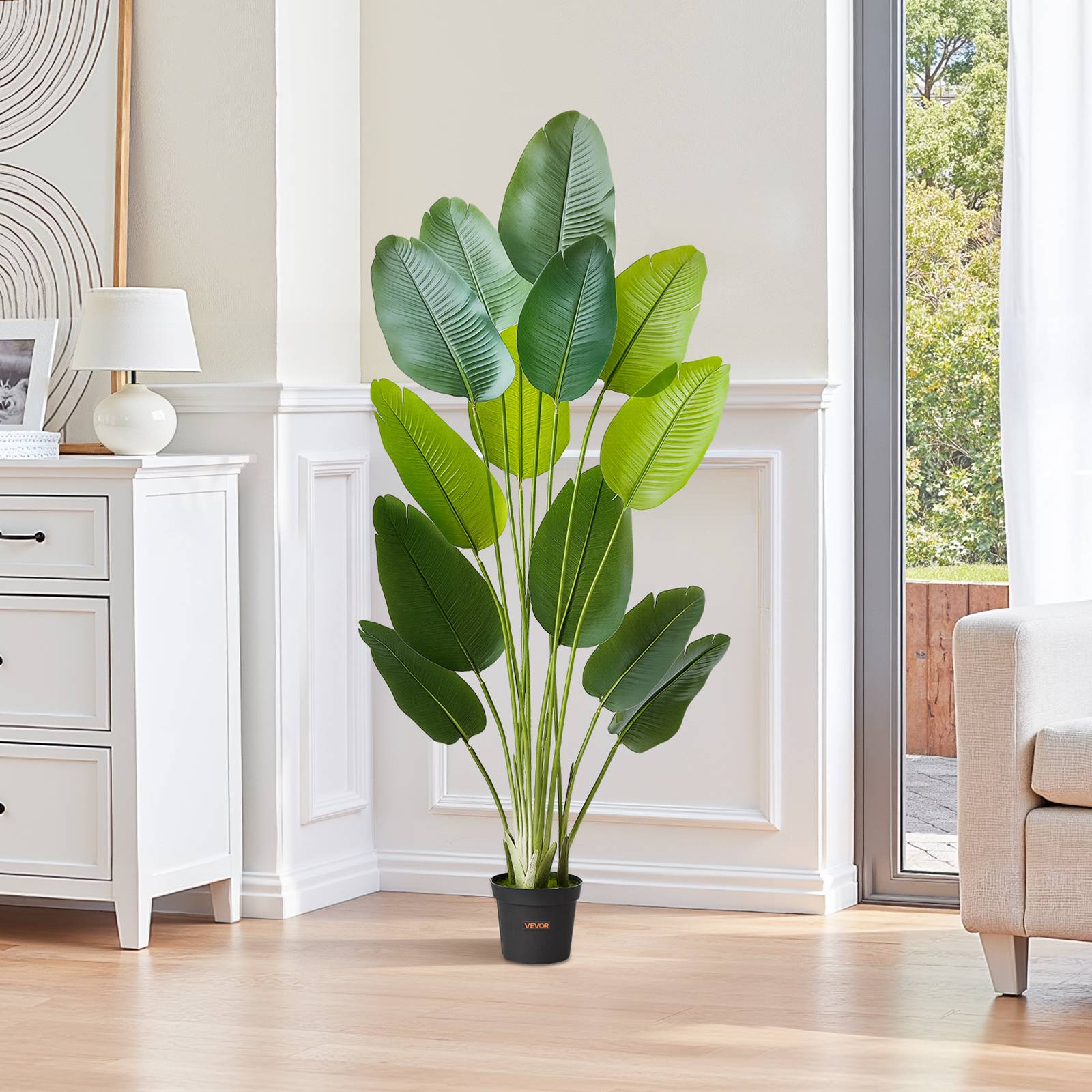 VEVOR Oiseau Paradis Artificiel Plante Artificielle Tropicale Faux Arbre 1,8 m - Image 8