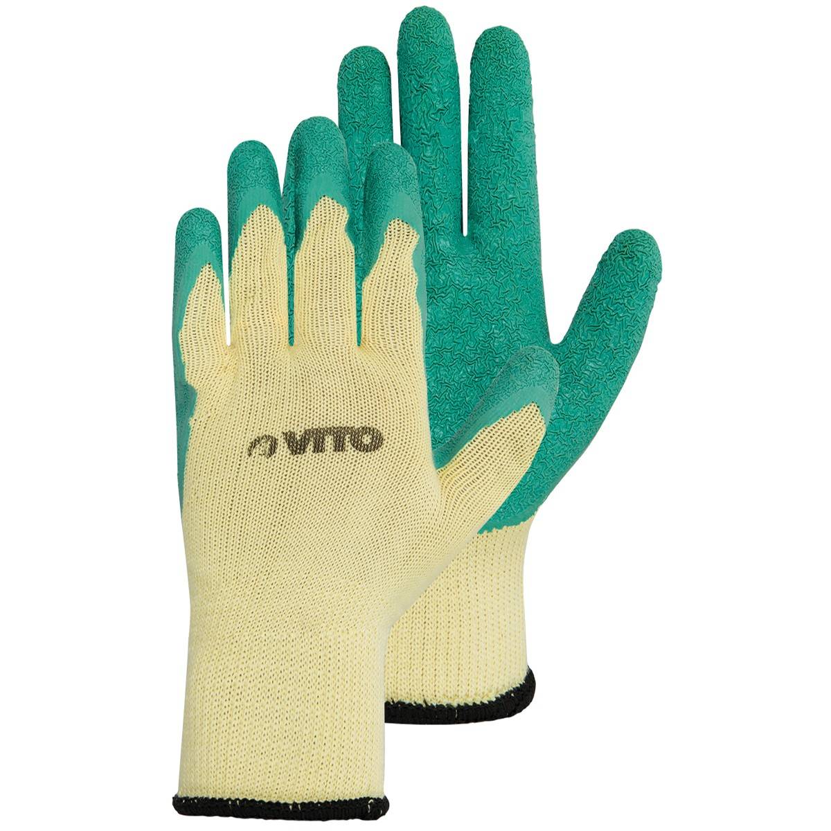 Gants polyvalent Jardin et bricolage enduit de Polyester et Latex Ultra Resistant Taille 10 Vert VITO - Imagen 2