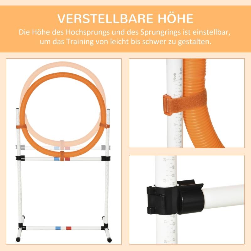 Haie Agility Chien PE 2-en-1 Saut Cerceau Réglable Transportable 91cm - ComfortXL Pet Living - Image 4