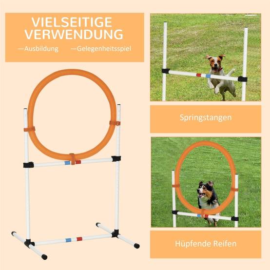 Haie Agility Chien PE 2-en-1 Saut Cerceau Réglable Transportable 91cm - ComfortXL Pet Living - Image 7