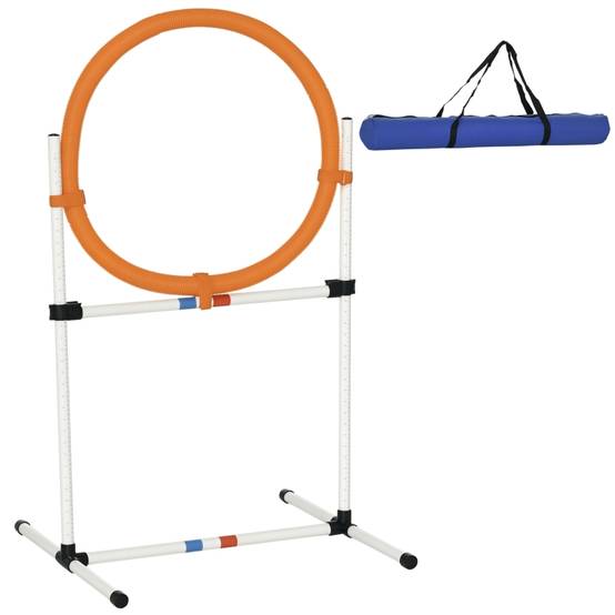 Haie Agility Chien PE 2-en-1 Saut Cerceau Réglable Transportable 91cm - ComfortXL Pet Living - Image 2