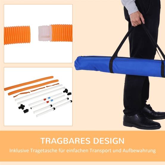 Haie Agility Chien PE 2-en-1 Saut Cerceau Réglable Transportable 91cm - ComfortXL Pet Living - Image 5