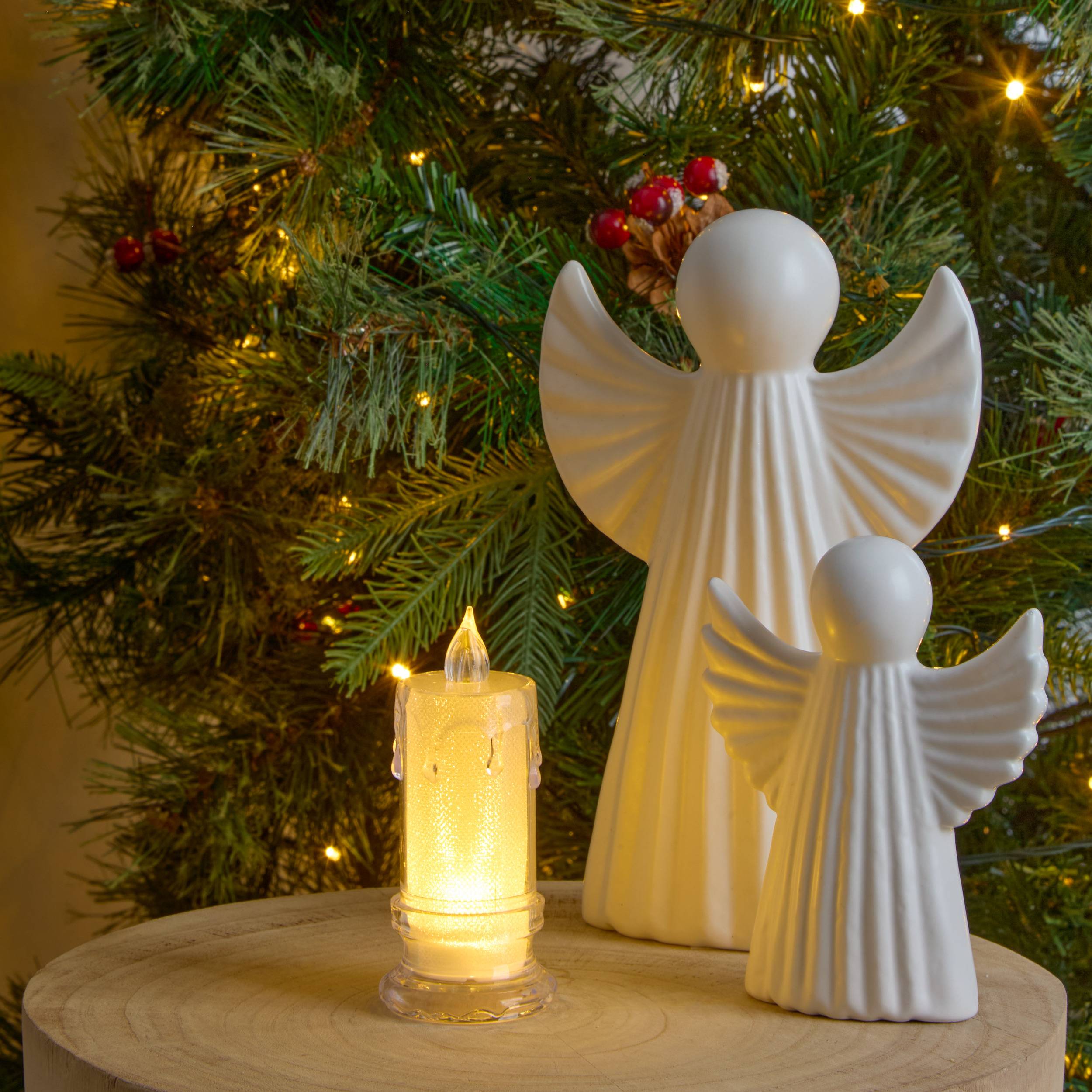 Atmosphera - Lot de 2 bougies LED d'intérieur blanc chaud à piles - Atmosphera Créateur d'intérieur - Image 1