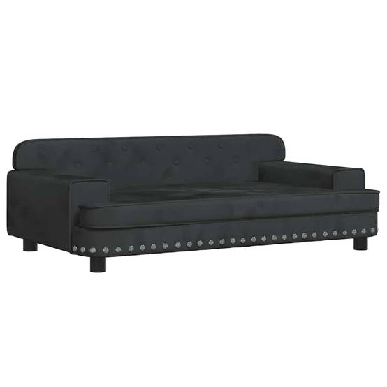 Canapé pour chien en velours doux et confortable pour salon Noir 90x53 cm – ComfortXL Pet Living - Image 2