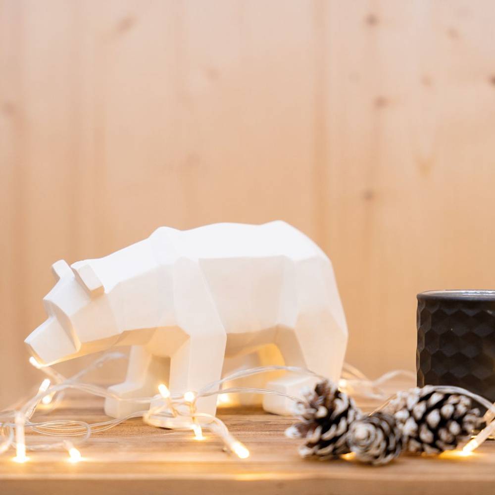 Aubry Gaspard - Ours déco en résine blanche origami - Imagen 2