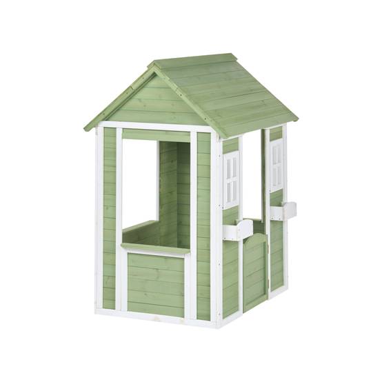 Beliani - Cabane de jardin pour enfants Bois de sapin Vert SAURIS - 100x89x145- Beliani - Image 8