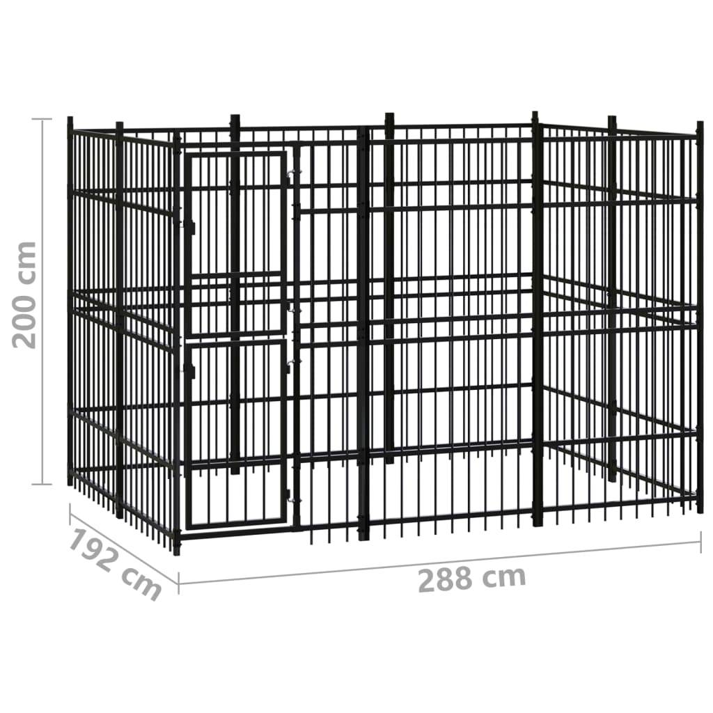 Vidaxl - Chenil d'extérieur pour chiens Acier 5,53 m² vidaXL 3097957 - Imagen 8