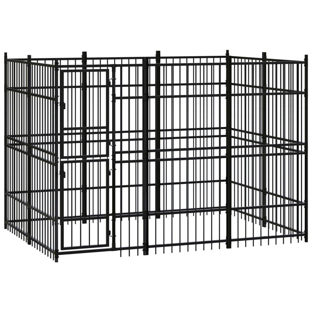 Vidaxl - Chenil d'extérieur pour chiens Acier 5,53 m² vidaXL 3097957 - Imagen 1