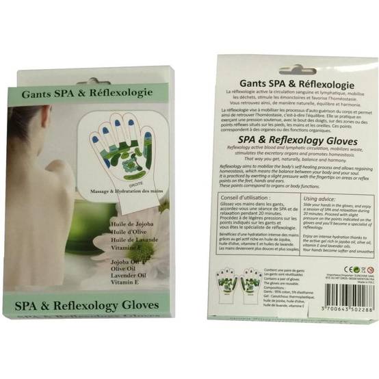 Gants hydratants Réflexologie & Spa (La paire) - Image 2