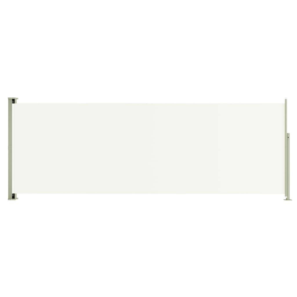 Helloshop26 - Auvent paravent store brise-vue latéral rétractable de patio jardin terrasse balcon protection visuelle écran 220 x 600 cm crème - Imagen 1