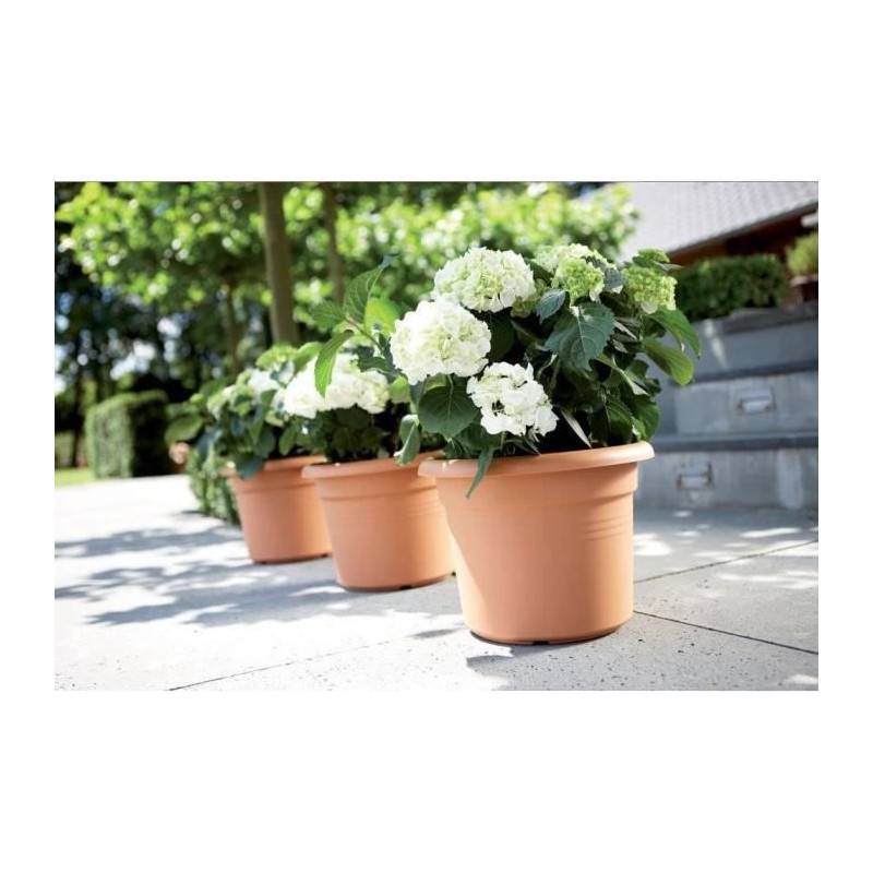 Elho - Pot De Fleurs Rond Vibes - Plastique - ø30 - Rose Poudré - Imagen 5