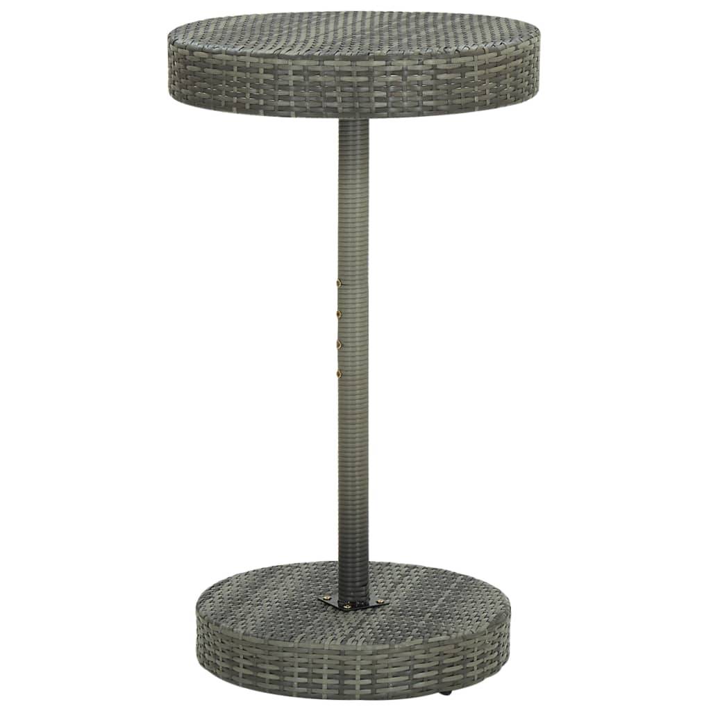 Helloshop26 - Ensemble de bar de jardin 3 pièces et coussins résine tressée gris - Imagen 2