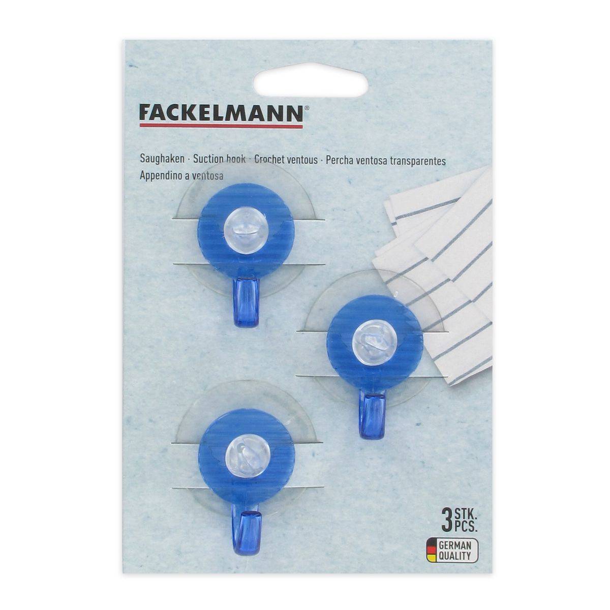 Crochets ventouses en plastique lot de 6, dimensions 4,5 cm Fackelmann Tecno - Image 5