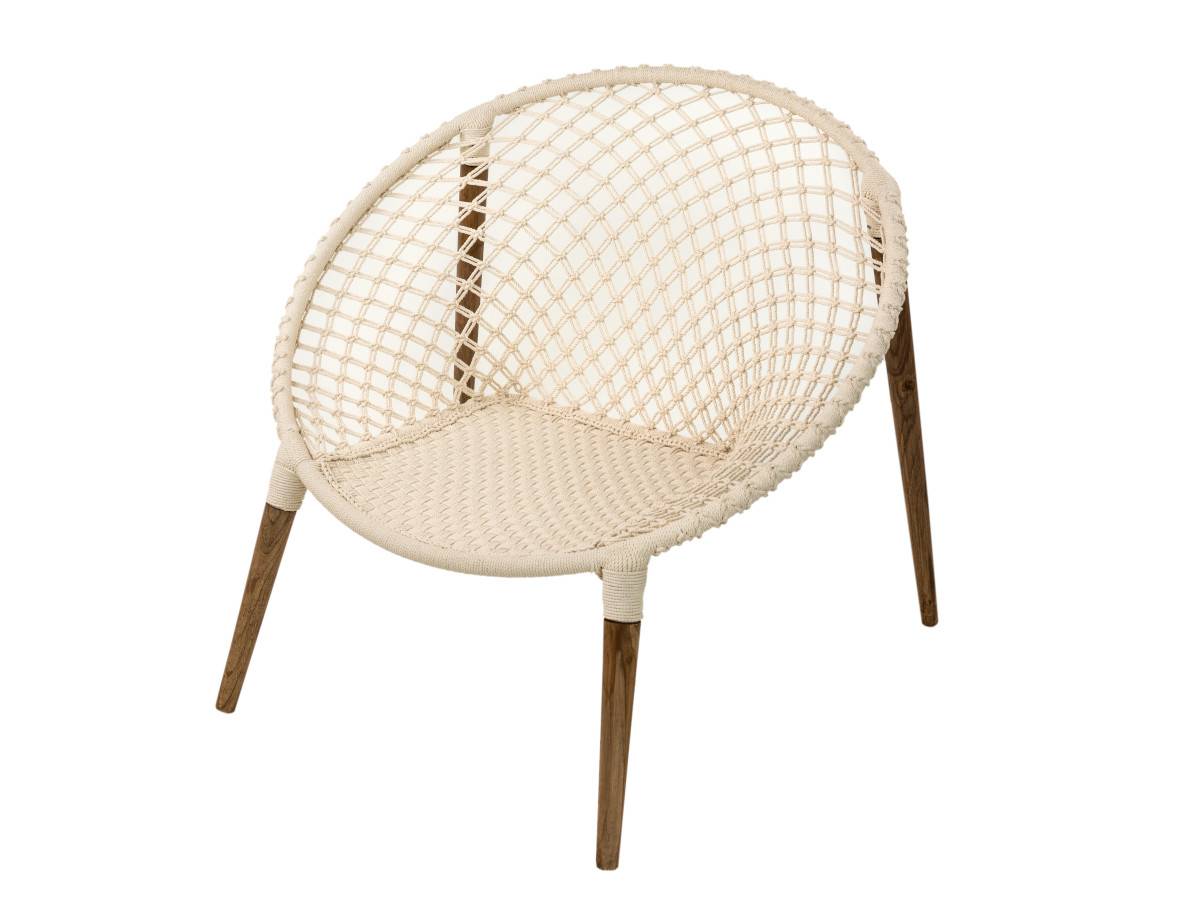 Fauteuil de jardin rond en macramé coton - Jardiline - Imagen 1